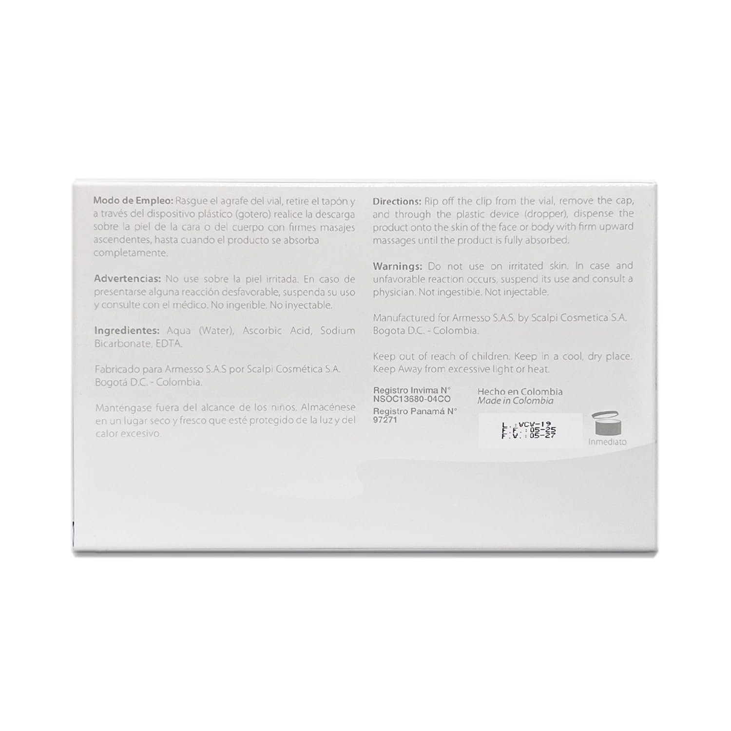 AM Armesso Vitamin C 20% Serum – Brightening & Antioxidant (5x10mL) | For Professional Use Only