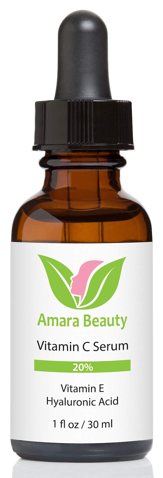 Amara Beauty Vitamin C Serum 20% with Hyaluronic Acid & Vitamin E – Pack of 2