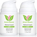 Amara Beauty Retinol Cream 2.5% with Hyaluronic Acid & Vitamins E & B5 – 1.7 oz Each (Pack of 2)