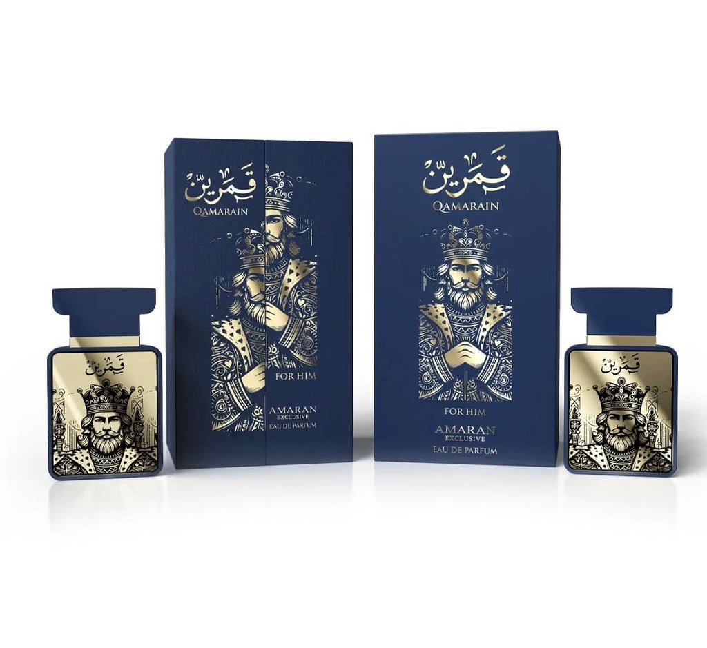 Amaran Qamarain For Him Eau de Parfum 3.4 oz – Woody Fresh Arabian Perfume for Men | AMARAN PARFUMS