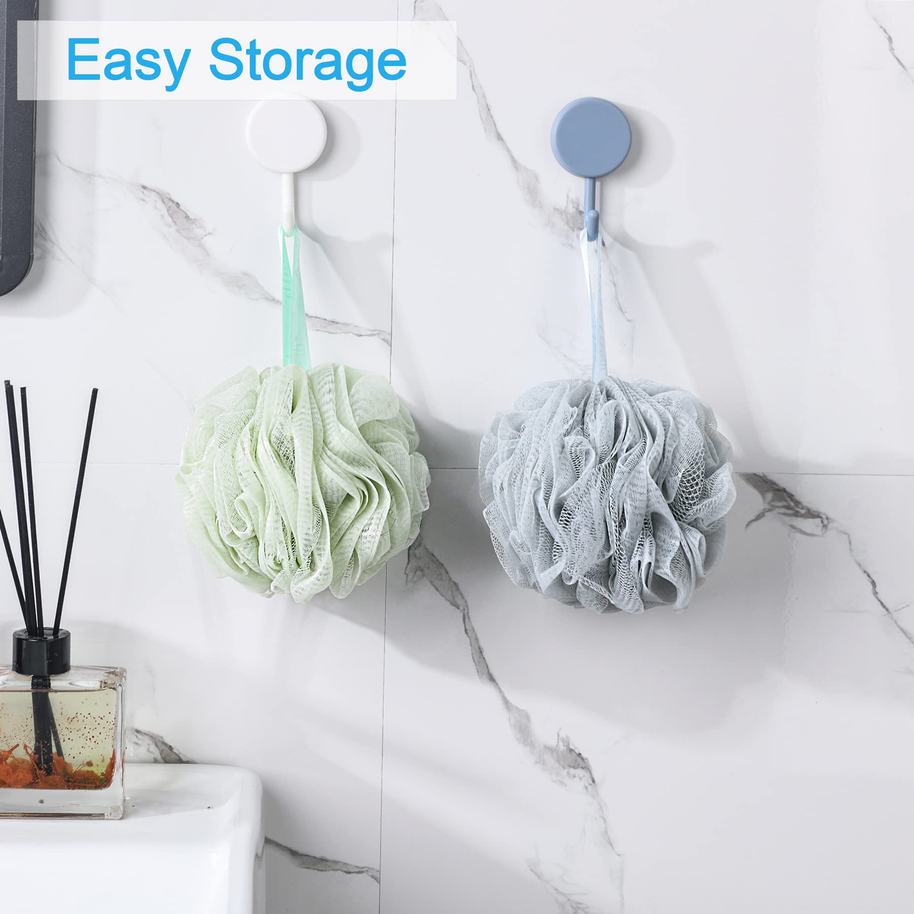 AmazerBath Loofah Sponge 75g/ea – Exfoliating Bath Scrubber, Large 5.9-inch, Set of 4 Neutral Colors