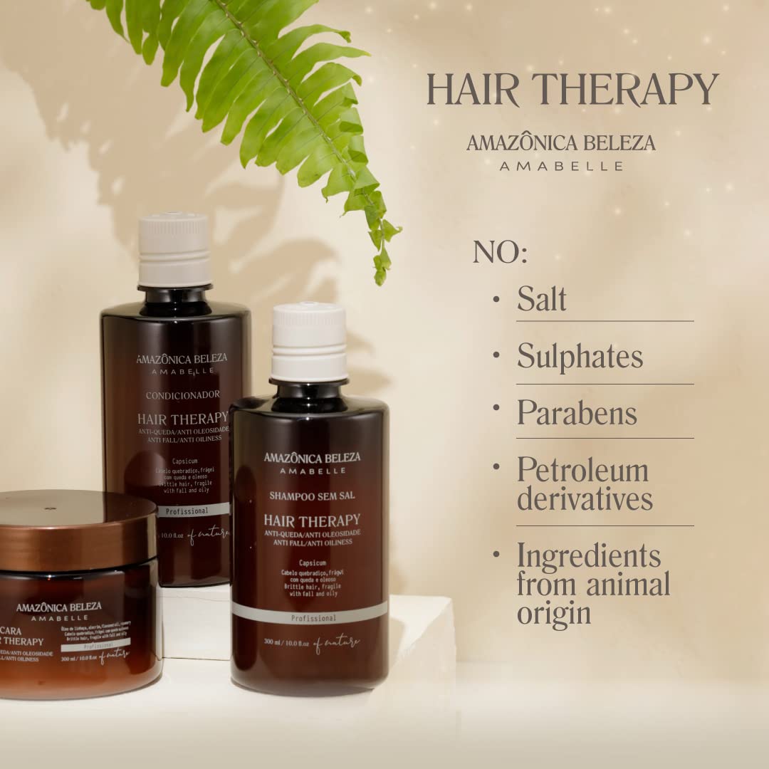 Amazonica Beleza Hair Therapy Kit – Shampoo, Conditioner & Hair Mask | 300ml/10.1oz | Professional Line