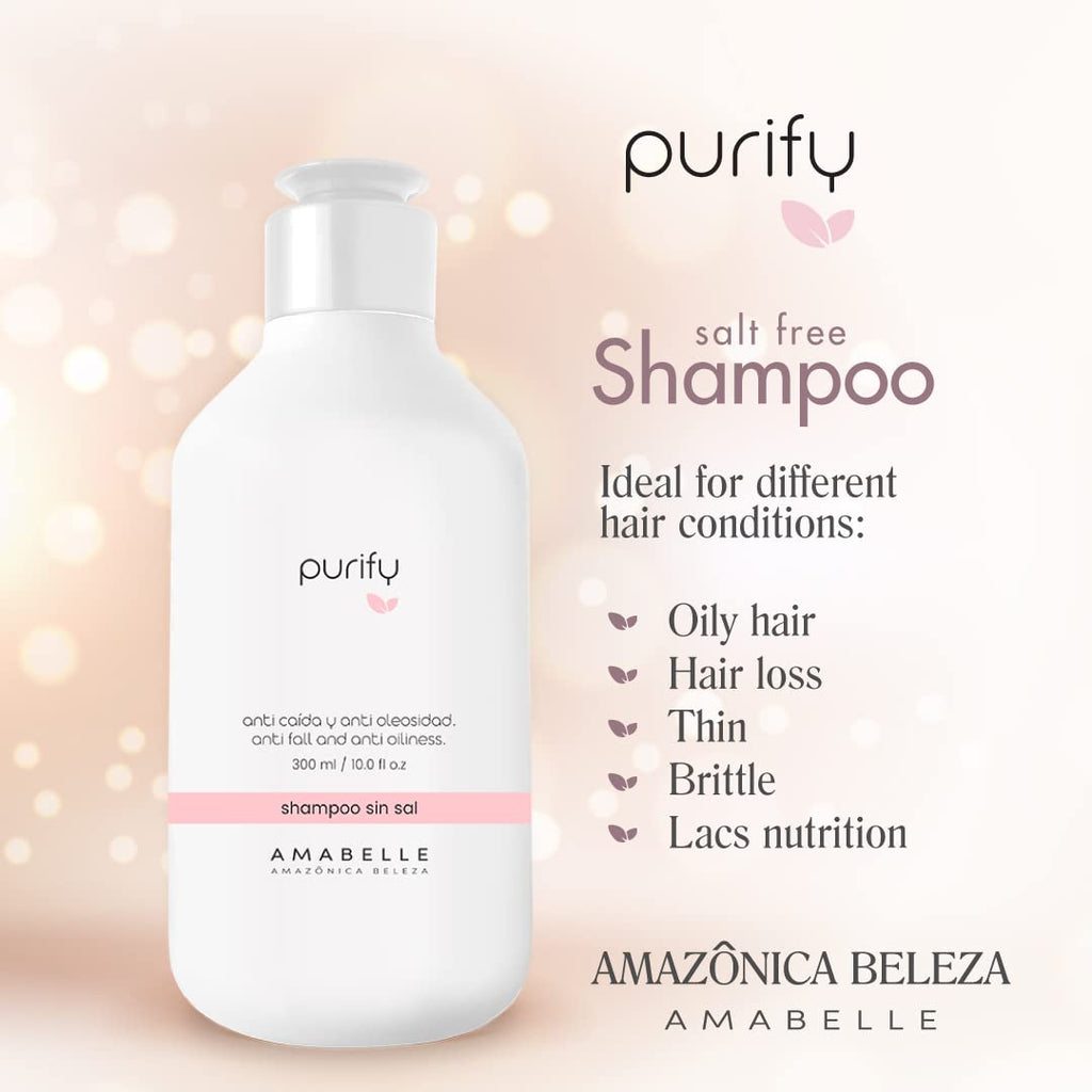 Purify Anti-Hair Loss Shampoo & Conditioner Set – Oily Hair Control & Shine | Amazónica Beleza Amabelle