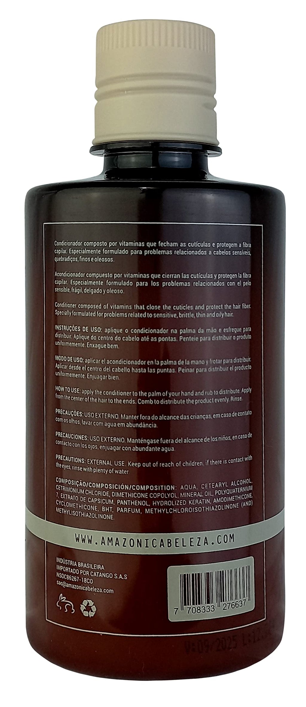 Amazonica Beleza Amabelle Hair Therapy Conditioner – Anti-Oiliness & Hair Loss Support (10 oz)