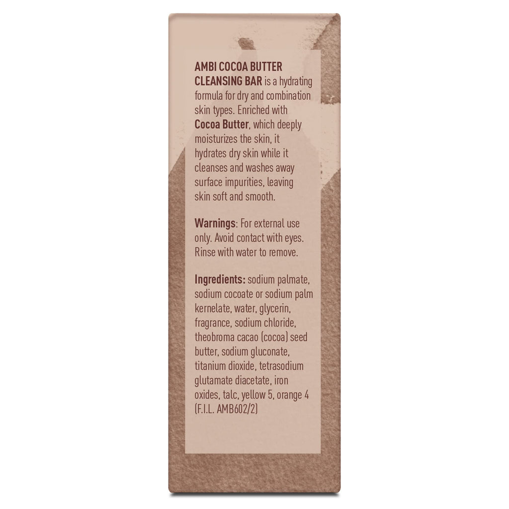 Ambi Cocoa Butter Cleansing Bar – 3.5 oz x12 Pack for Gentle Moisturizing Cleanse