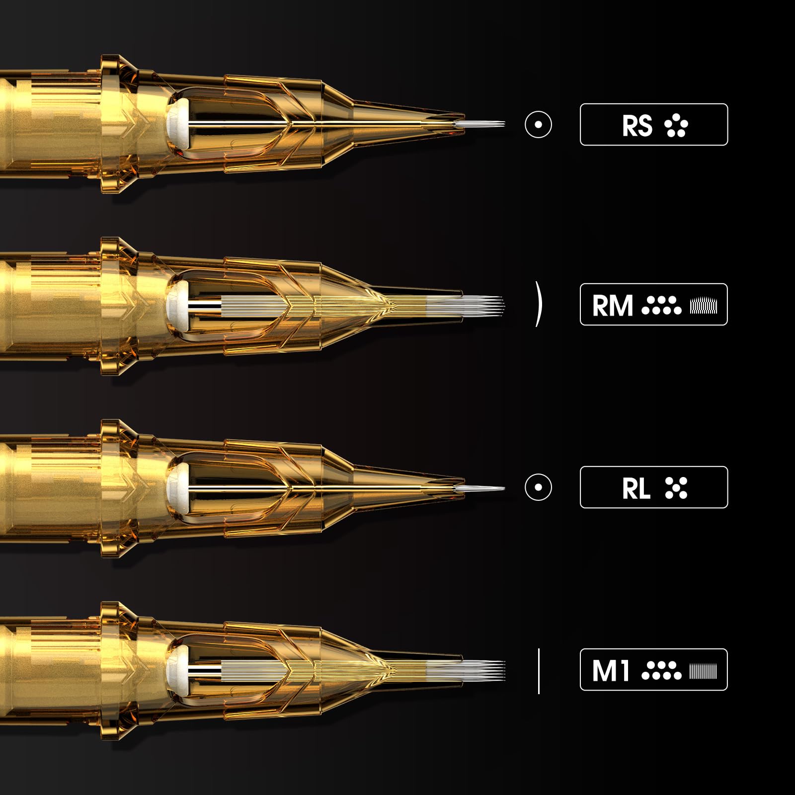 Ambition Glory Tattoo Cartridges #12 Standard 9RM Curved Magnum – 20pcs, 0.35mm for Rotary Machines