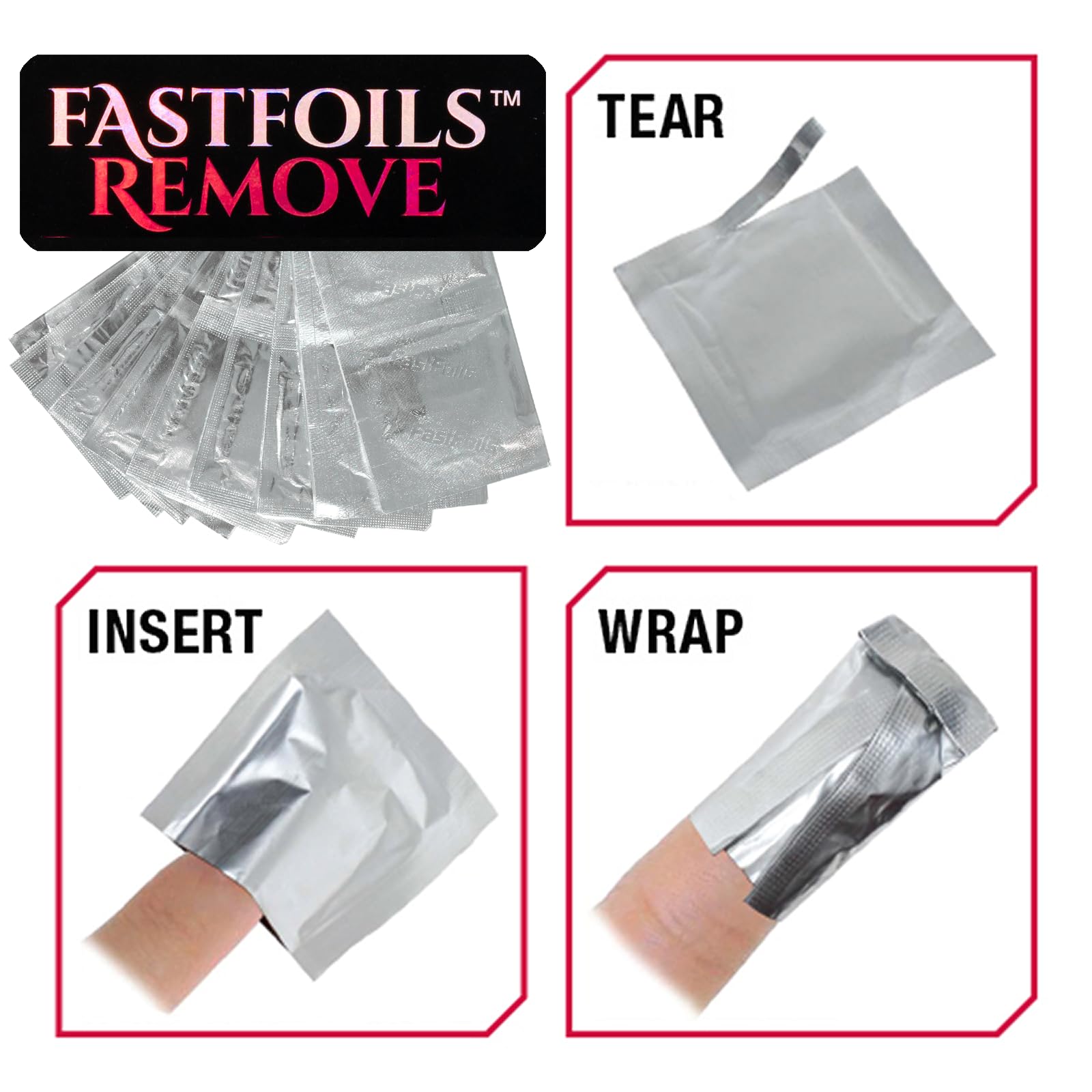Americanails FastFoils 100 ct – One Step Gel Polish Foil Remover Wraps
