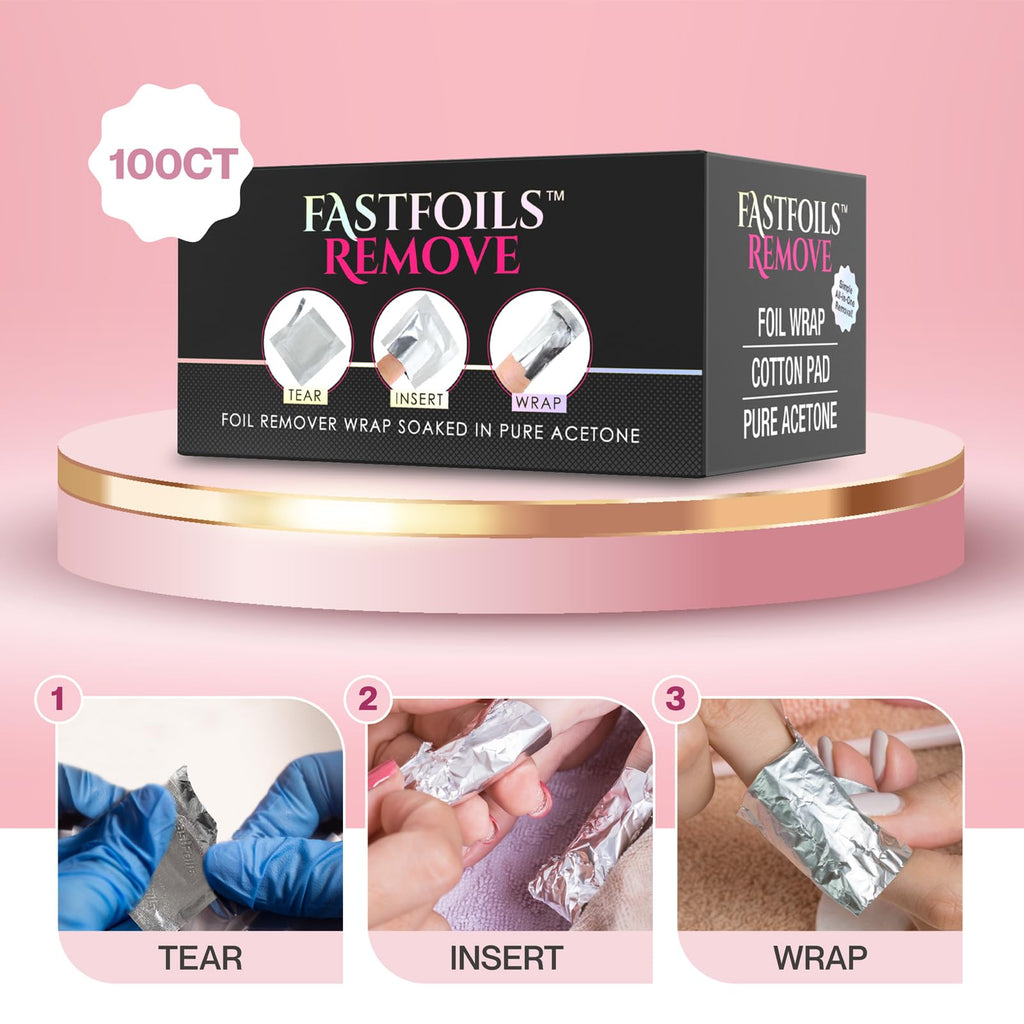 Americanails FastFoils 100 ct – One Step Gel Polish Foil Remover Wraps