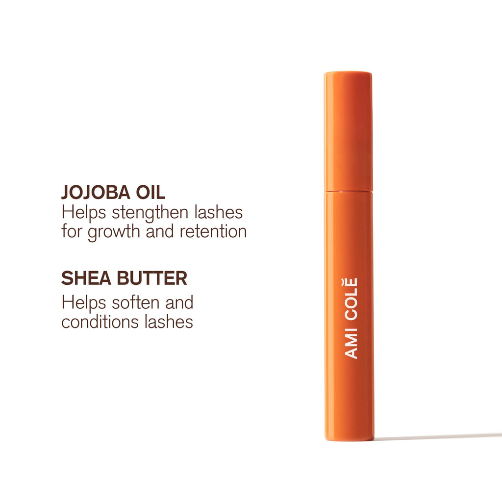 AMI COLÉ Lash-Amplifying Mascara (Rich Black), 0.30 oz – Buildable, No-Clump Formula