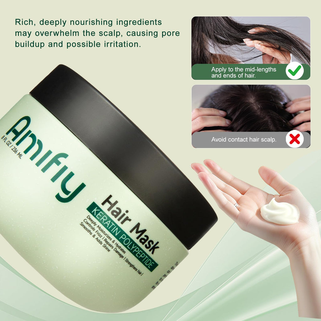 Amifiy Keratin Hair Mask | Deep Conditioning for Dry & Damaged Hair