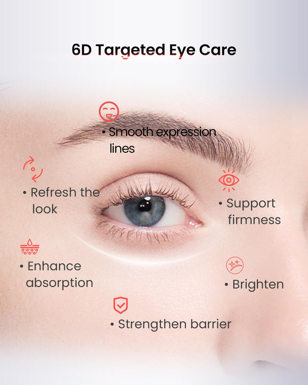 AMIRO Red Light Eye Cream with Microcurrent Massager, PDRN 0.01%, Peptide & Hyaluronic Acid Formula – Hydrating & Firming Under Eye Serum
