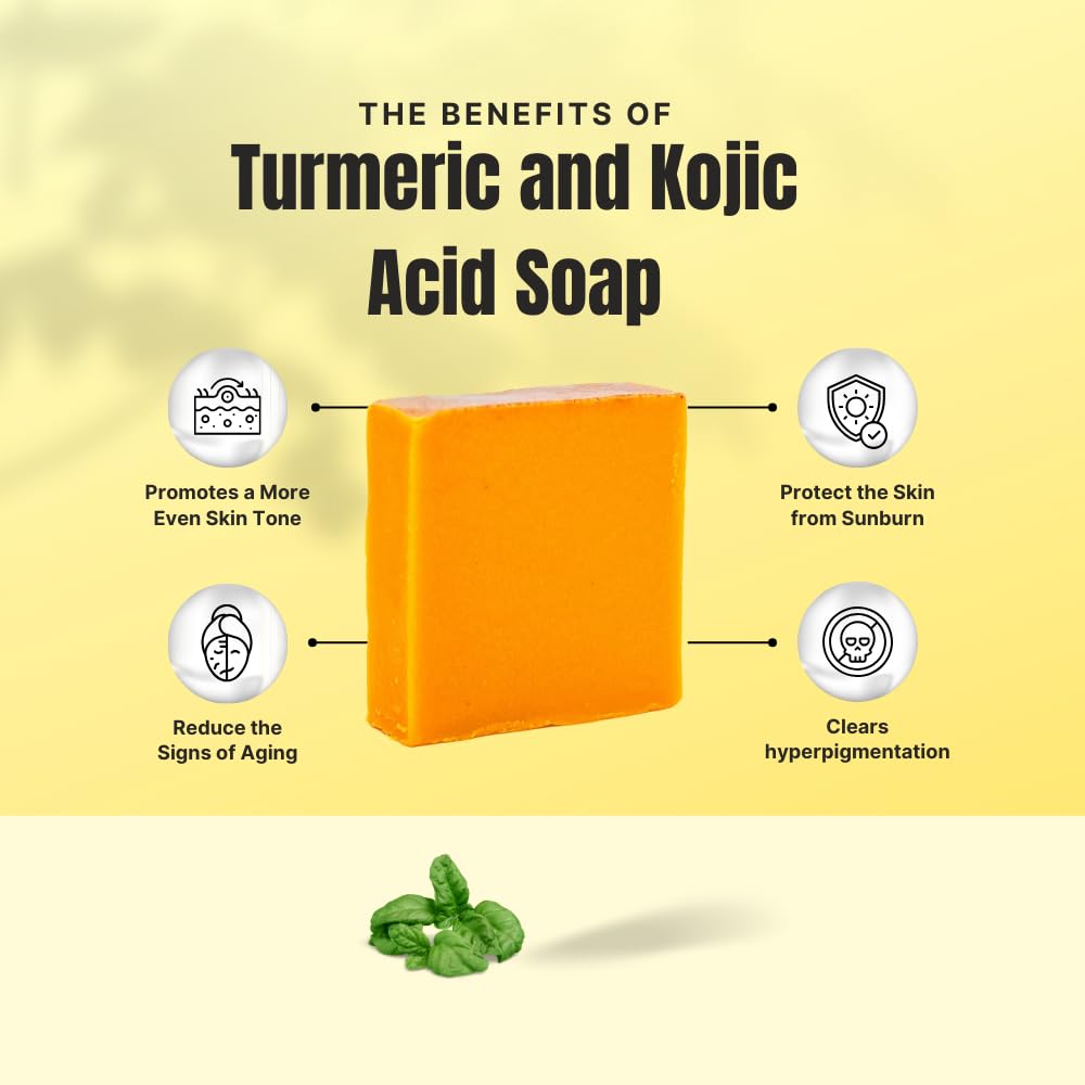 Turmeric Skin Cleansing Soap – Ammoya Naturals | Natural Glow Face & Body Cleanser (2 Bars, 4.5 oz)