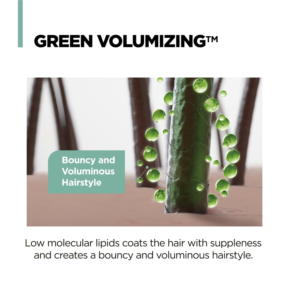 AMOS PROFESSIONAL Green Tea Shampoo for Thinning Hair — Moisturizing Korean Shampoo for Dry Scalp & Volume