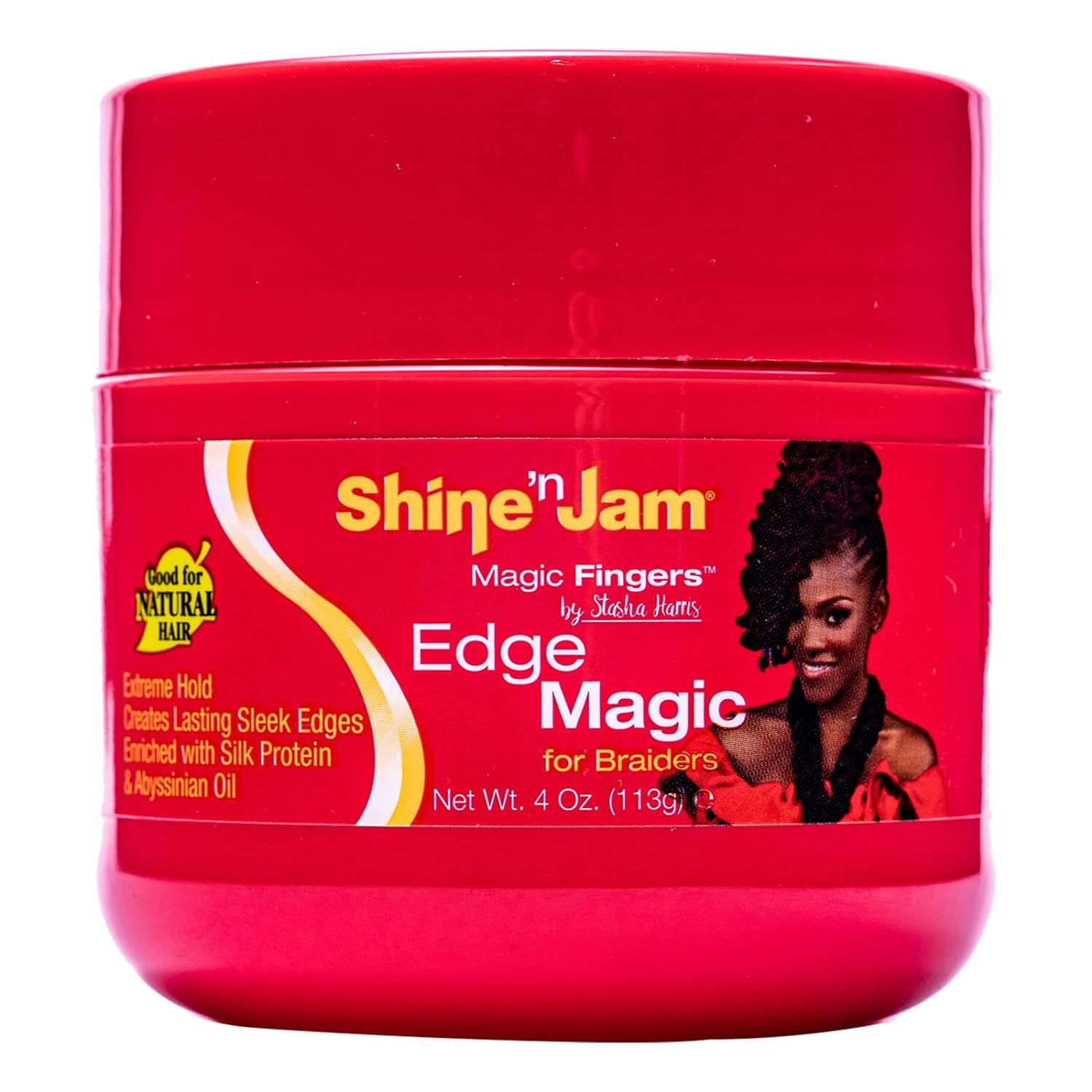 AmPro Shine-N-Jam Edge Control Gel for Braiders – Extreme Hold (Pack of 2)