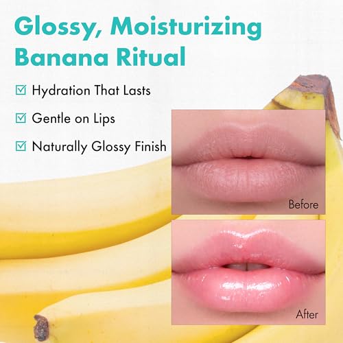 Amuse Seoul Banana Lip Oil (06 Rose Sorbet) – Hydrating Vegan Lip Oil with Peptide, PDRN & Banana-Derived Complex