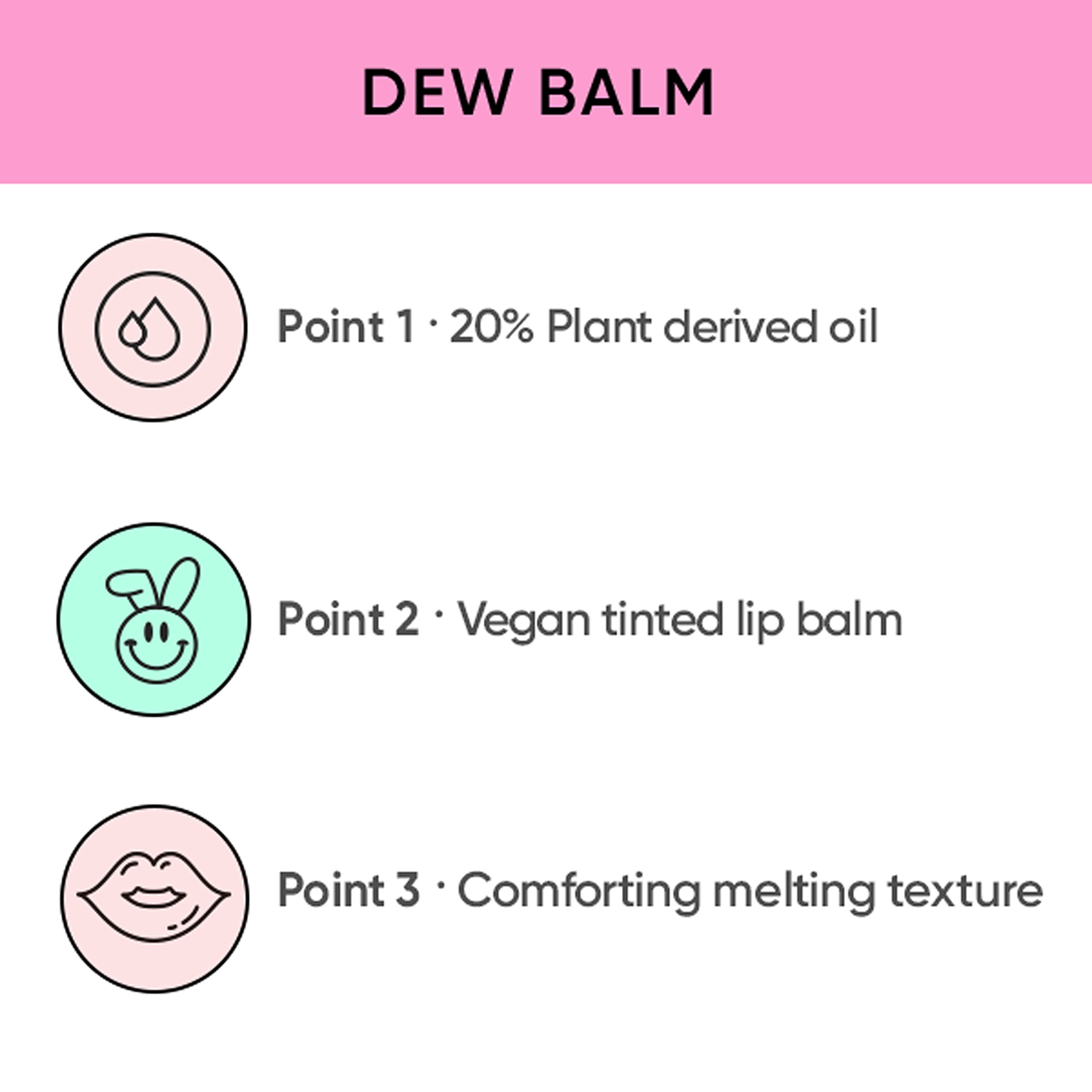 Amuse SEOUL DEW BALM 01 BALLERINA – Sheer Tint Lip Balm with Plant Oils