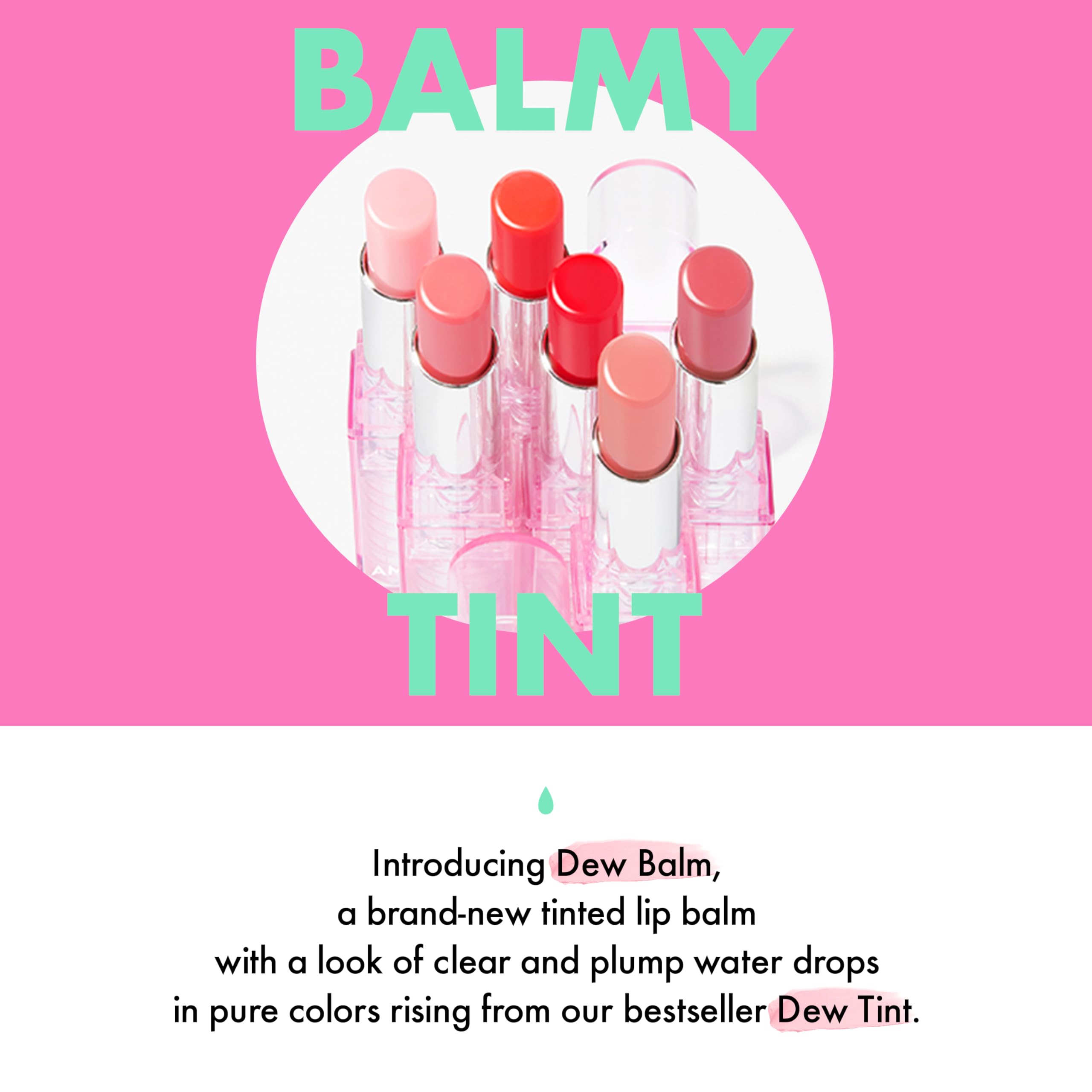 Amuse SEOUL DEW BALM 01 BALLERINA – Sheer Tint Lip Balm with Plant Oils