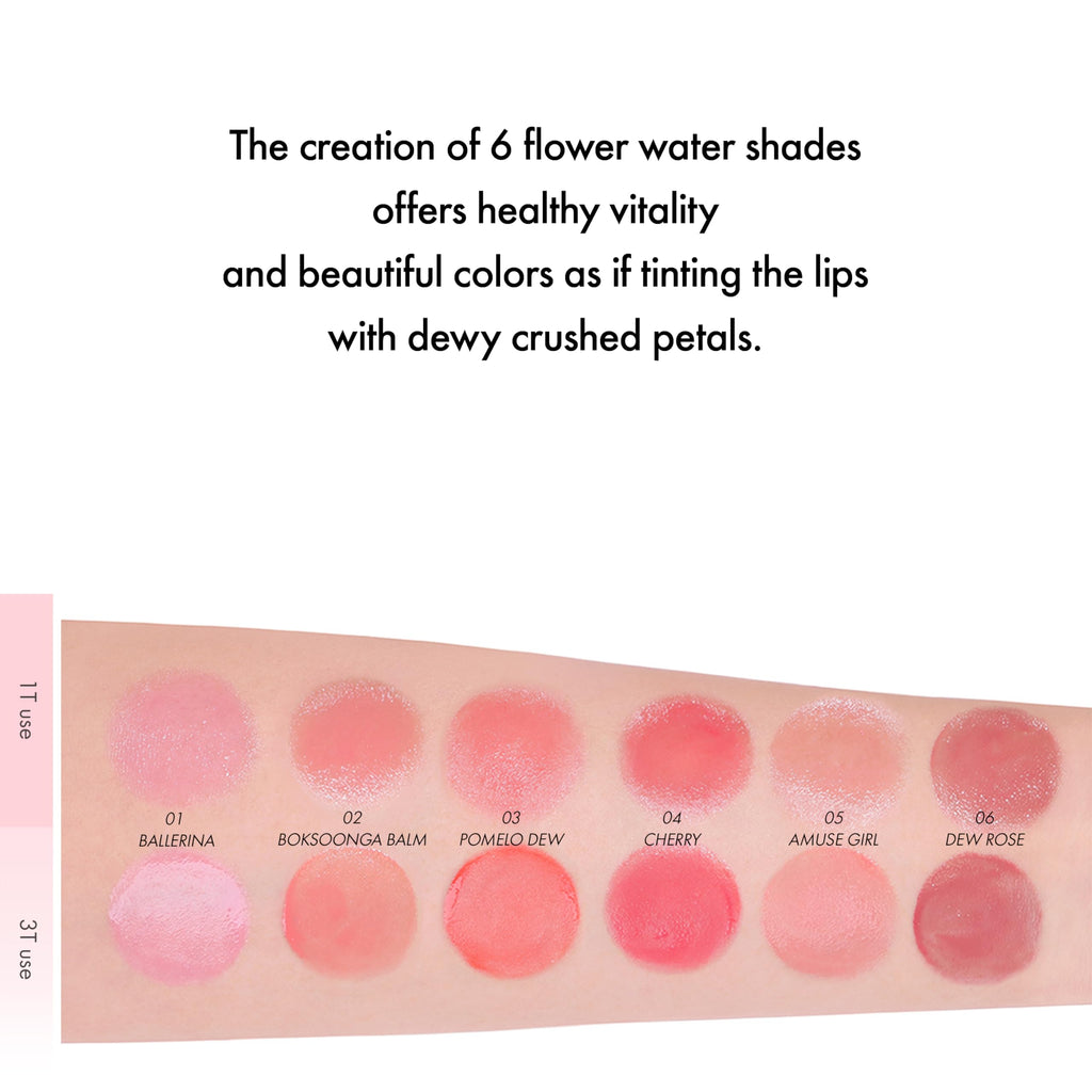 Amuse SEOUL DEW BALM 01 BALLERINA – Sheer Tint Lip Balm with Plant Oils