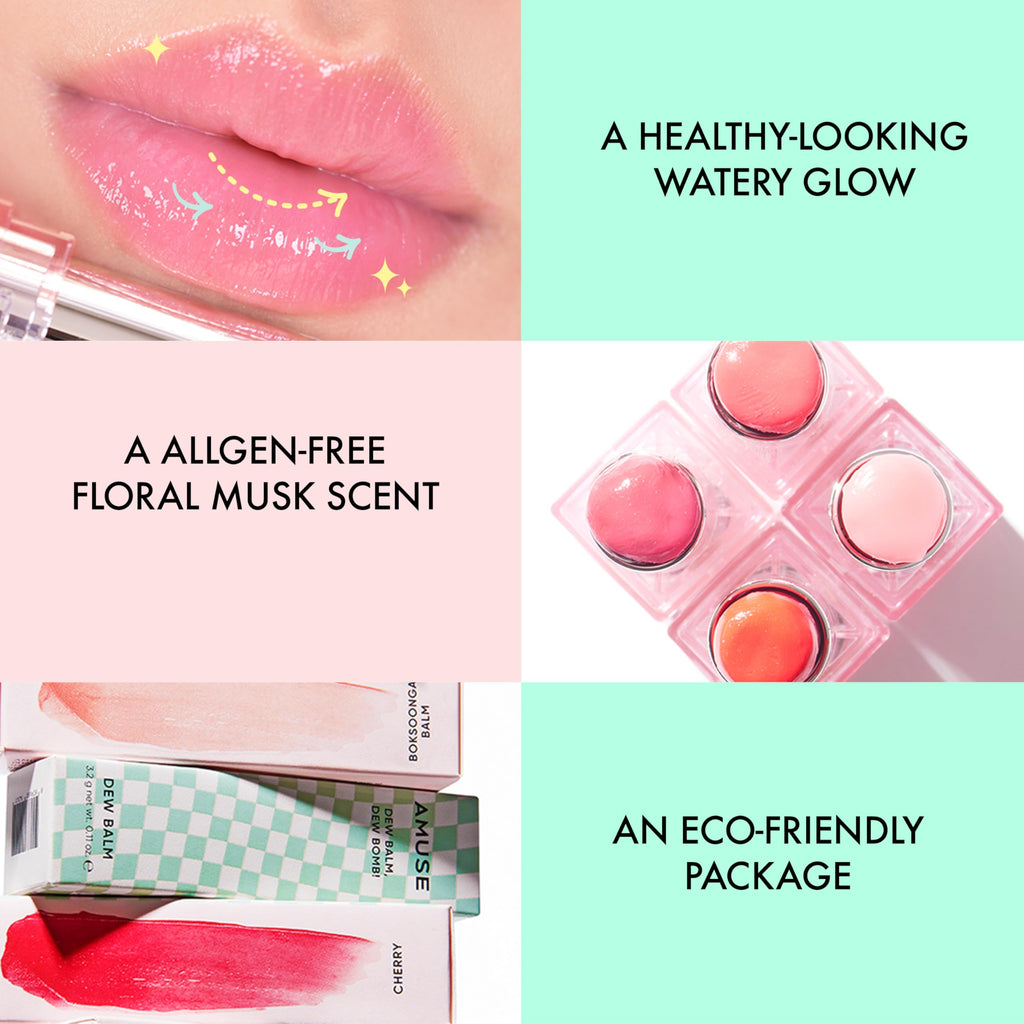 Amuse SEOUL DEW BALM 01 BALLERINA – Sheer Tint Lip Balm with Plant Oils
