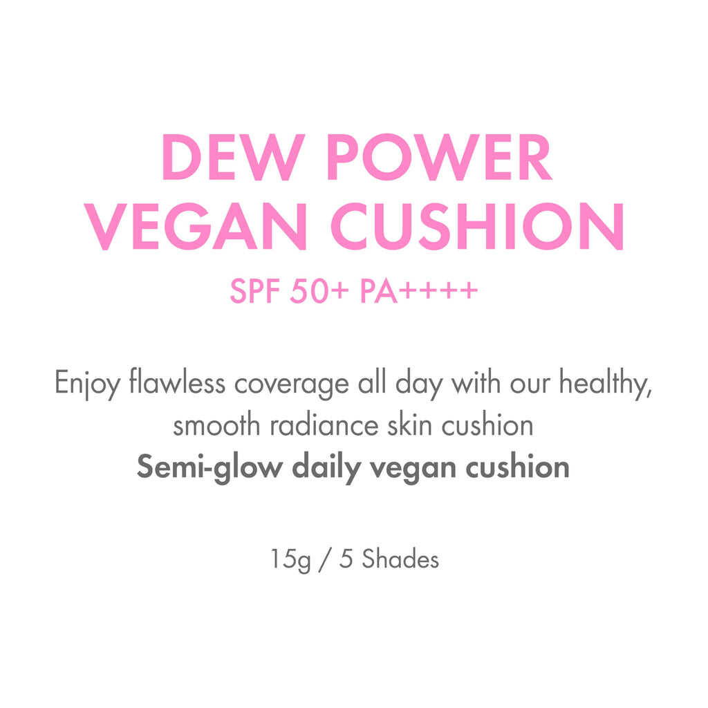 Amuse SEOUL Dew Power Vegan Cushion Foundation (01 PURE) – Dewy Glow, Long-Lasting Coverage, Clean Beauty