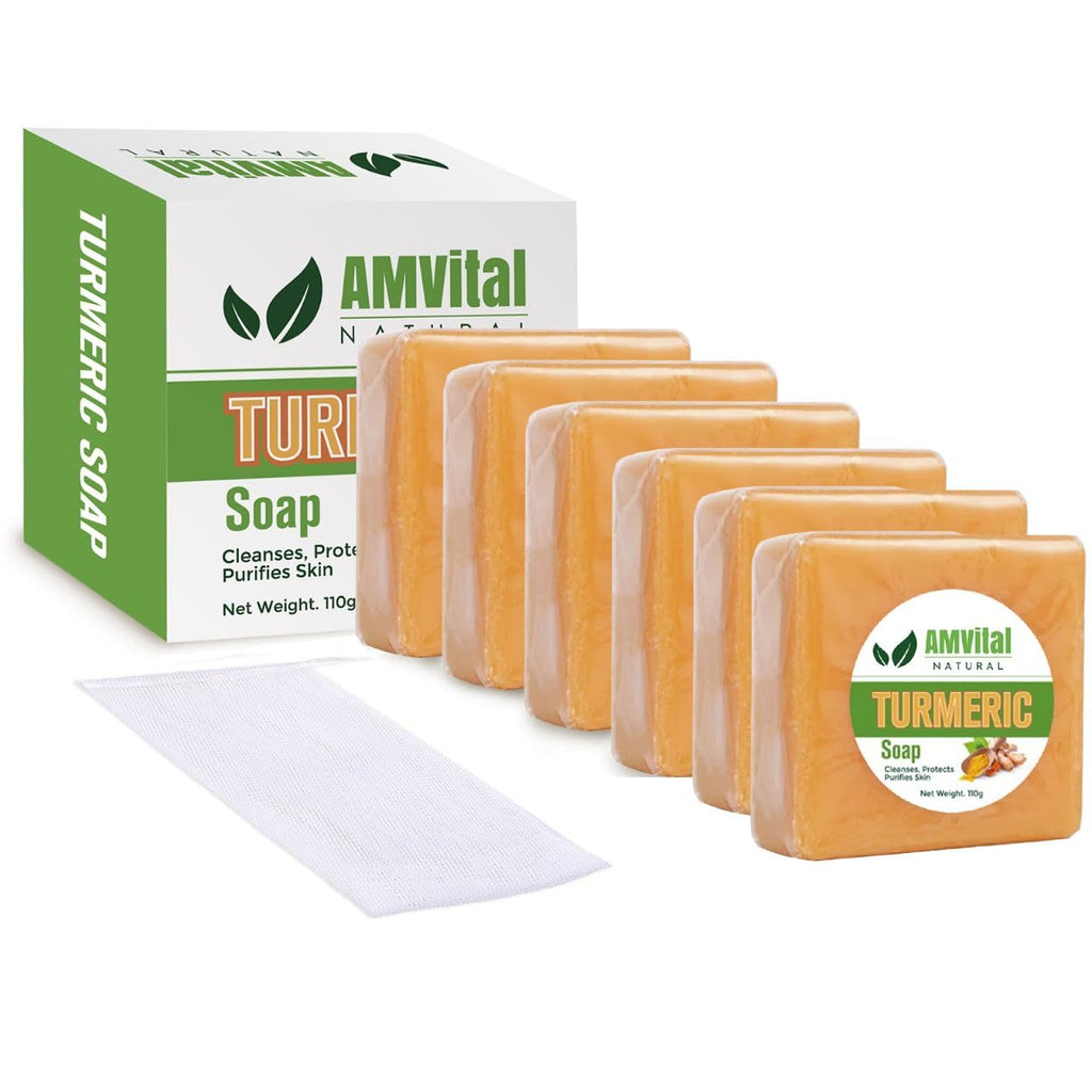 AMVital Turmeric Soap Bar for Face & Body | Natural Handmade Soap
