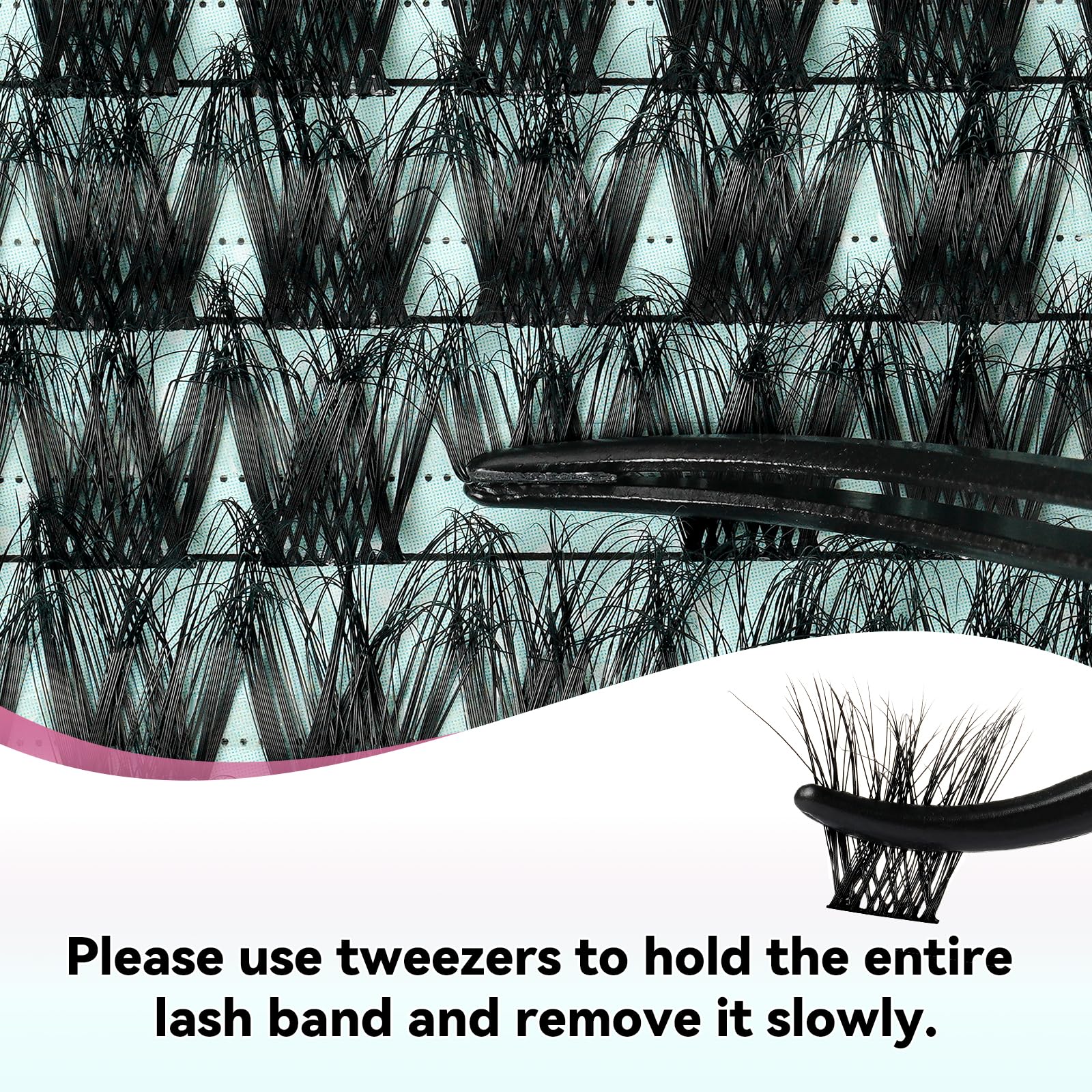 AMZGIRL LASH Lash Extension Kit 3D Clusters – 144pcs, D-Curl, Twilight