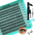 AMZGIRL LASH Lash Extension Kit 200Pcs – DIY Clusters 9-16mm with Bond & Remover