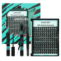 AMZGIRL LASH Lash Extension Kit 3D Clusters – 144pcs, D-Curl, Twilight