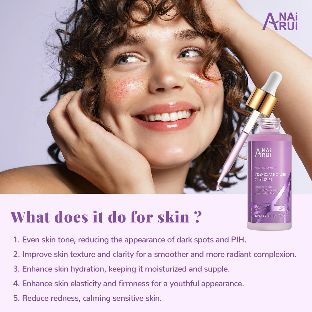 ANAI RUI 5% Tranexamic Acid Serum – Niacinamide, Kojic & Arbutin, 50 ml