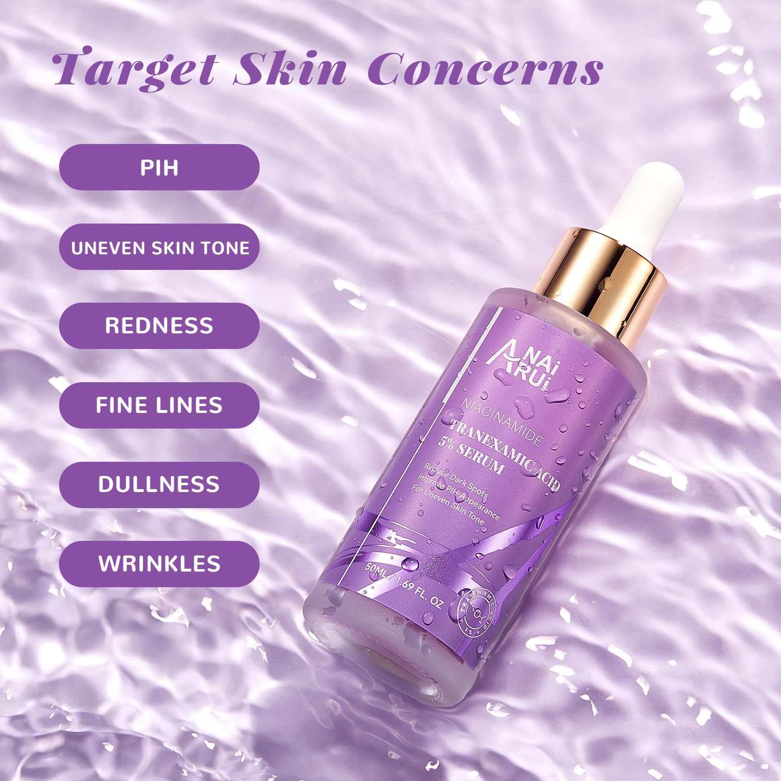 ANAI RUI 5% Tranexamic Acid Serum – Niacinamide, Kojic & Arbutin, 50 ml