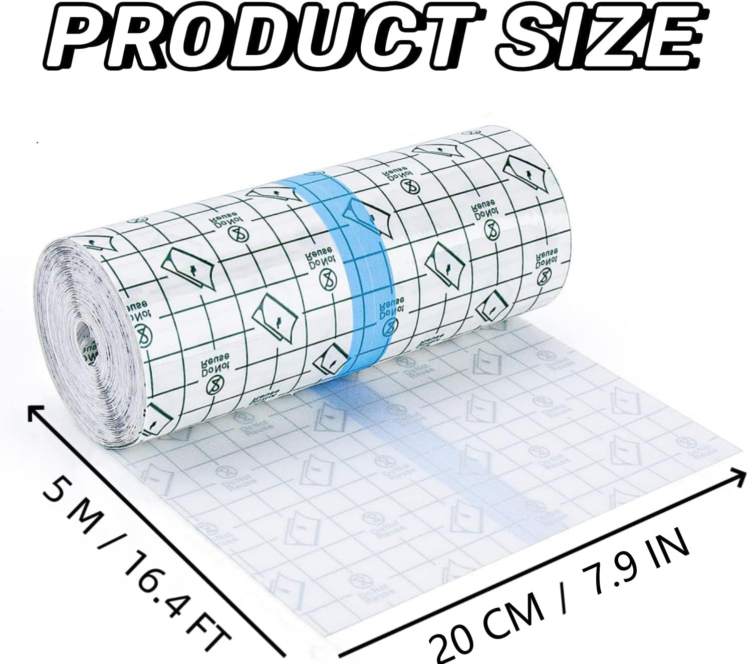 ANAMPION Tattoo Aftercare Waterproof Bandages – 8x5 Yard Second Skin Tape for Healing and Skin Protection