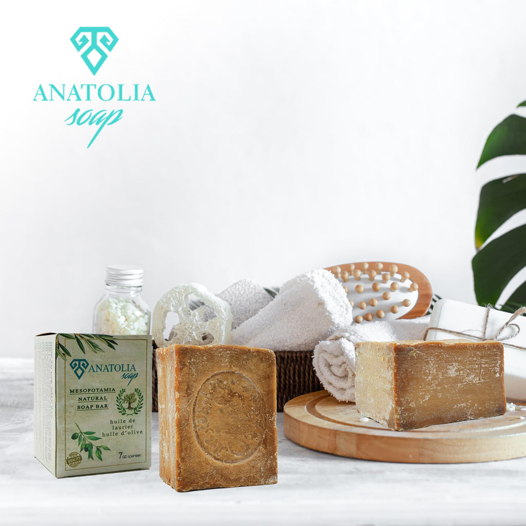 Aleppo Soap 2-Pack | Anatolia Soap – 100% Olive Oil Handmade Castile Soap, 14 oz Total