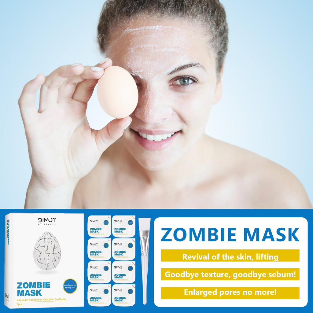 ANCAI 2025 Zombie Facial Mask – Hydrating Clay Mud Mask for Pore Tightening & Lifting (8 x 1-Use Boxes)