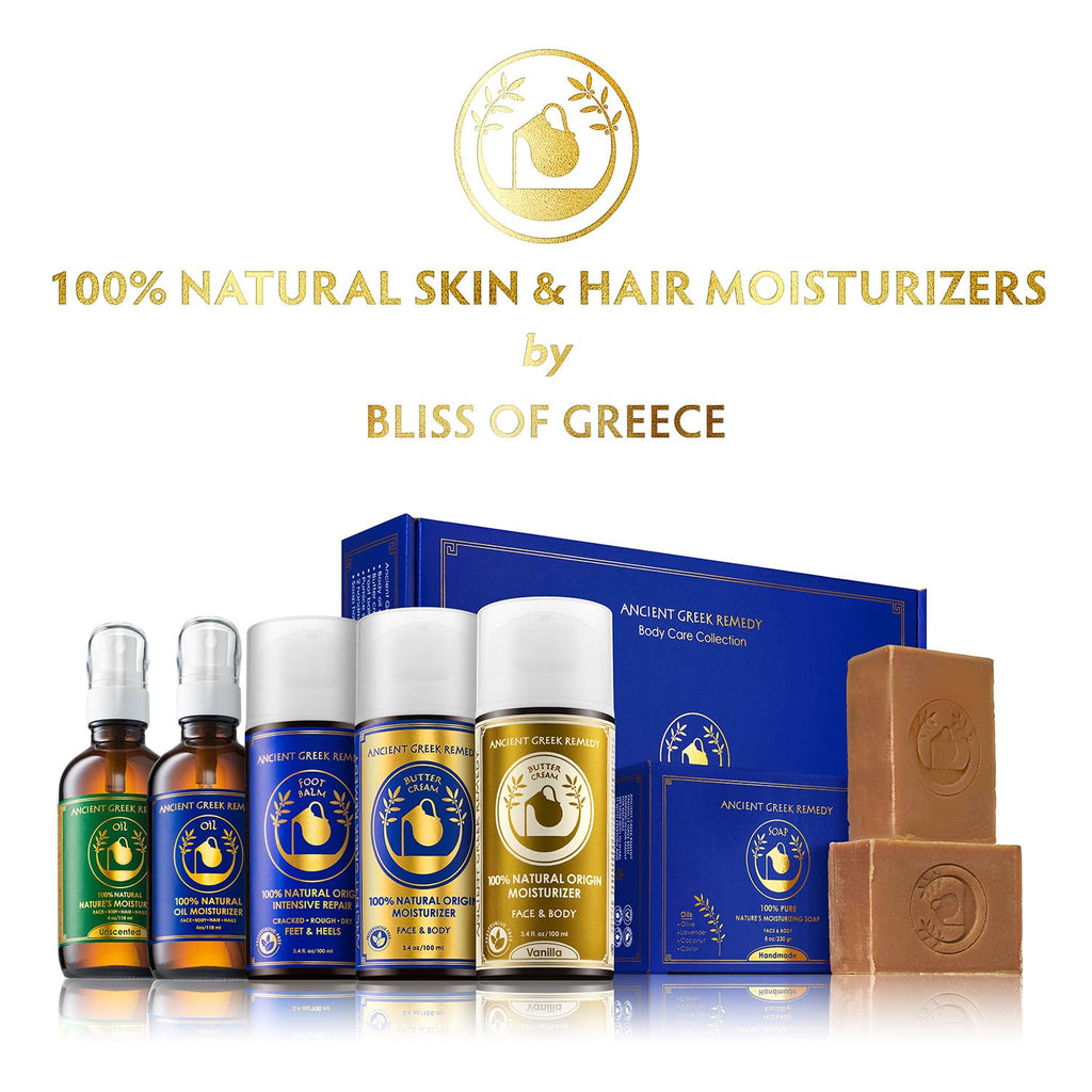 Ancient Greek Remedy Body Oil – Organic After Shower Moisturizer for Dry Skin | Almond, Jojoba, Olive, Lavender & Vitamin E