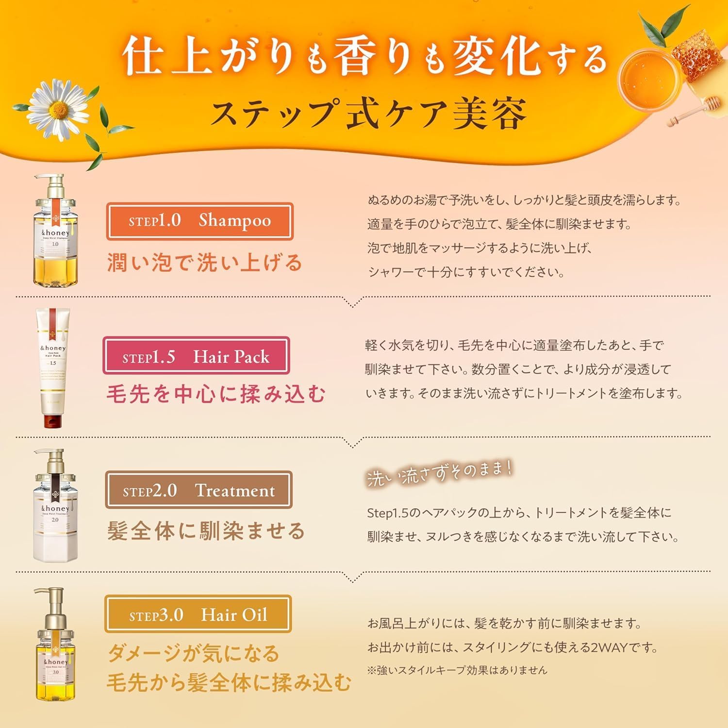 &honey Deep Moist Hair Oil with Bulgarian Damask Rose Honey, 3.4 oz (100 ml)