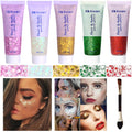 Angels Beauty Body Glitter Gel – 50ml Chunky Sequins for Face & Body (White, Pink, Gold, Green, Red)