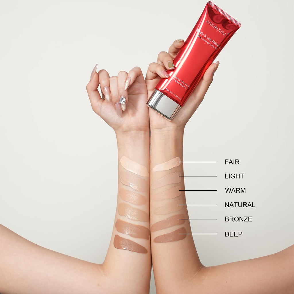 ANJOROUSA Body Coverage Perfector - Deep Tattoo Cover Up Makeup, Waterproof & Transfer-Resistant