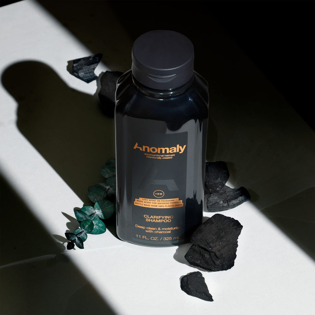 Anomaly Vegan Eucalyptus Charcoal Clarifying Shampoo – Build-Up Removal, Sulfate & Paraben Free, Eco Packaging from Ocean Plastic (Pack of 3)