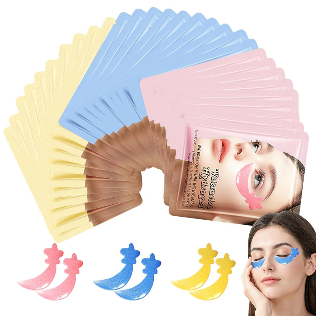 ANPODE 30 Pairs Tri-Color Star Under Eye Patches – Hydrogel for Puffy Eyes & Dark Circles