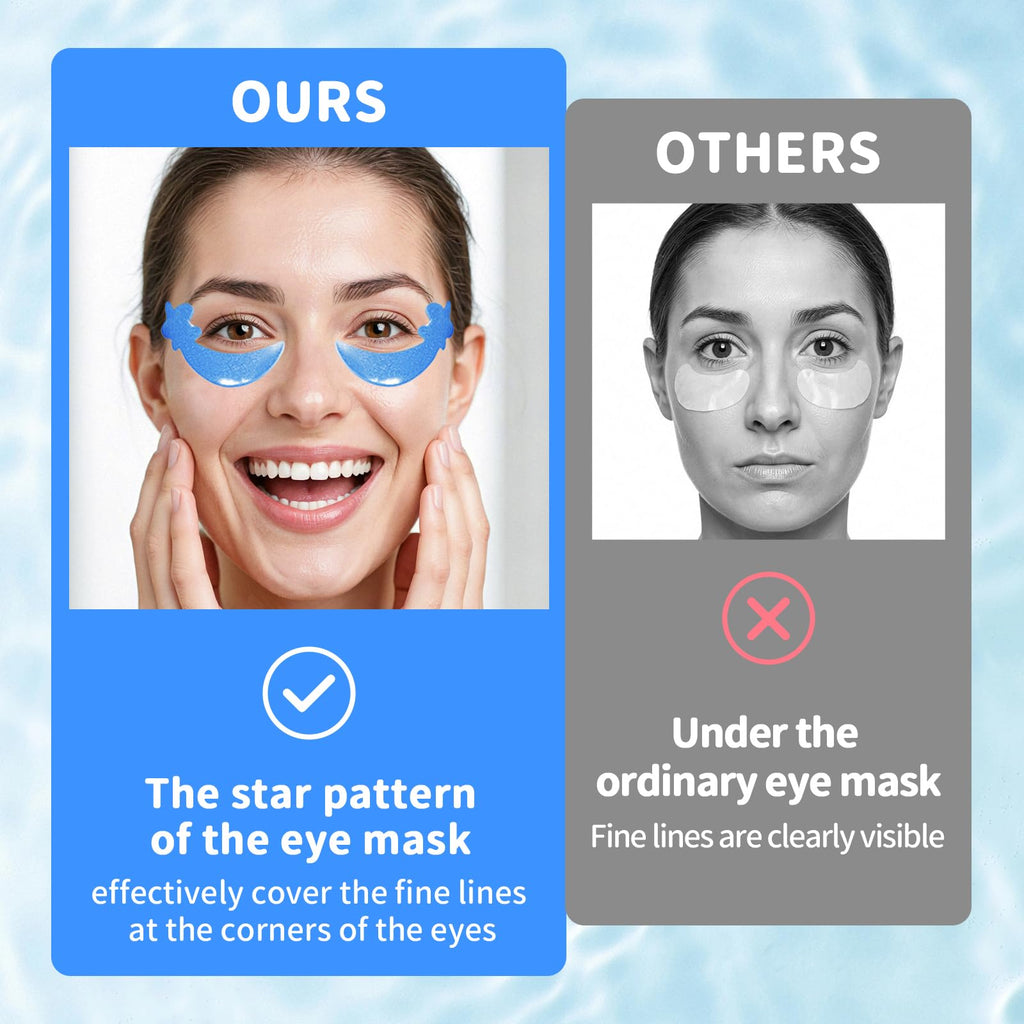 ANPODE 30 Pairs Tri-Color Star Under Eye Patches – Hydrogel for Puffy Eyes & Dark Circles