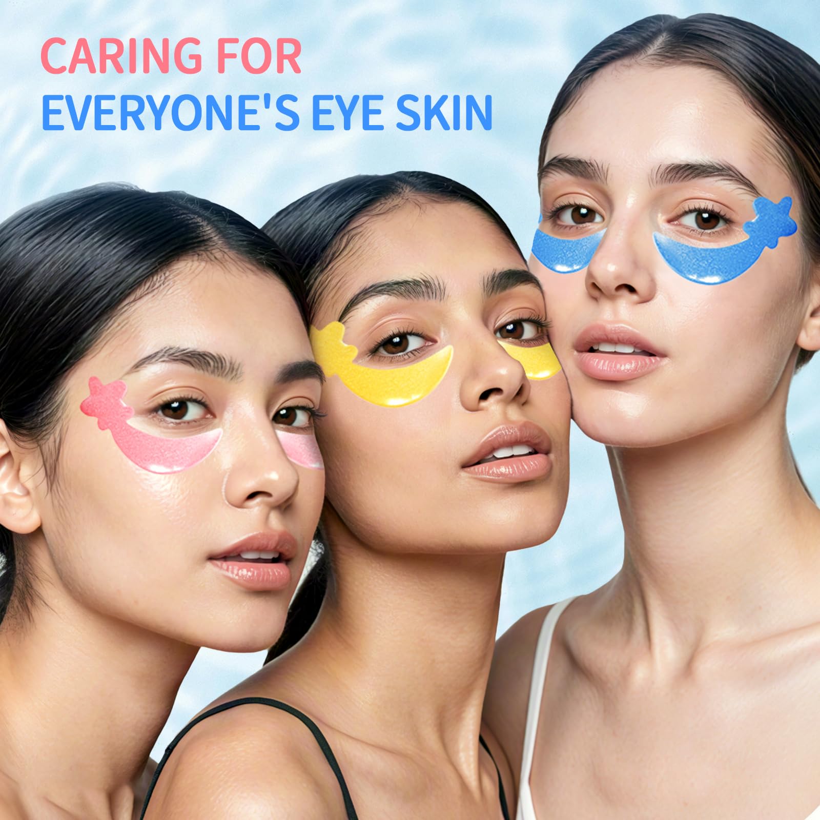 ANPODE 30 Pairs Tri-Color Star Under Eye Patches – Hydrogel for Puffy Eyes & Dark Circles