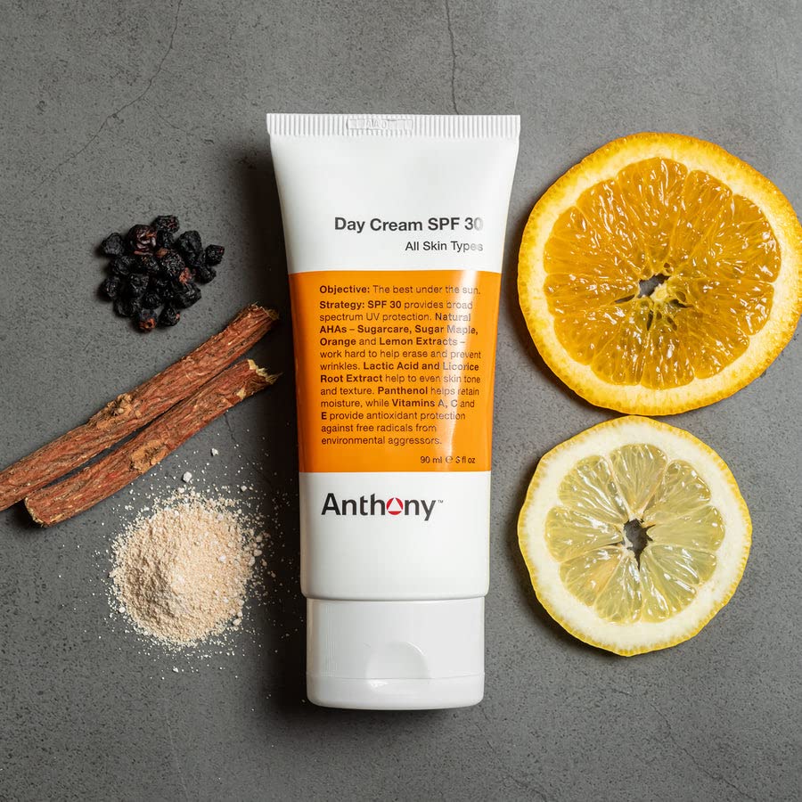 Anthony Day Cream SPF 30, 3 oz (Pack of 3) – Hydrates, Broad-Spectrum Sun Protection