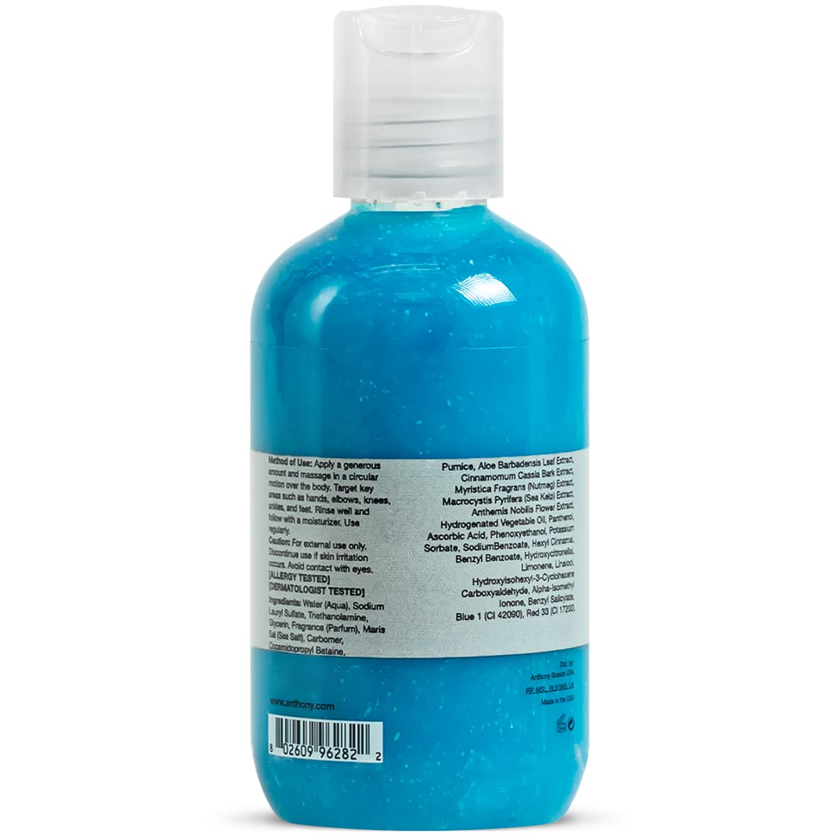 Anthony Exfoliating Body Scrub – Sea Salt, Vitamin C & Aloe Vera, Blue Sea Kelp (3.4 Fl Oz)