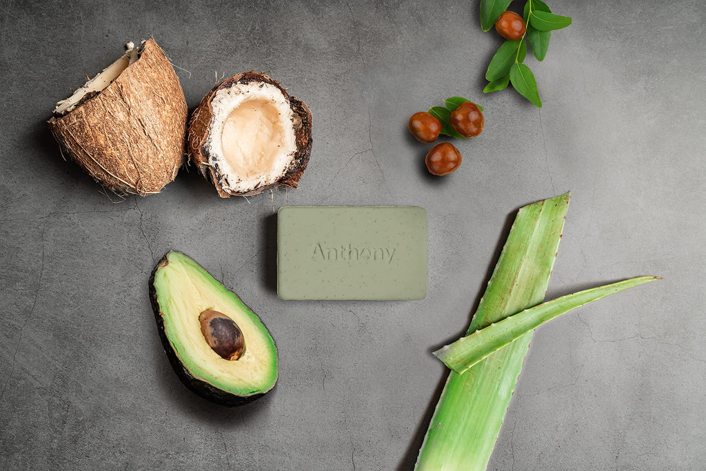 Anthony Buff It Hydrating Soap Bar – 3-Pack (5 oz Each) with Jojoba Beads