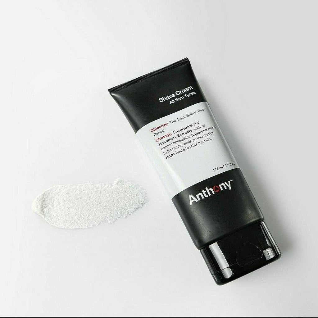 Anthony Shaving Cream for Sensitive Skin – Squalane, Eucalyptus & Rosemary (6 oz)