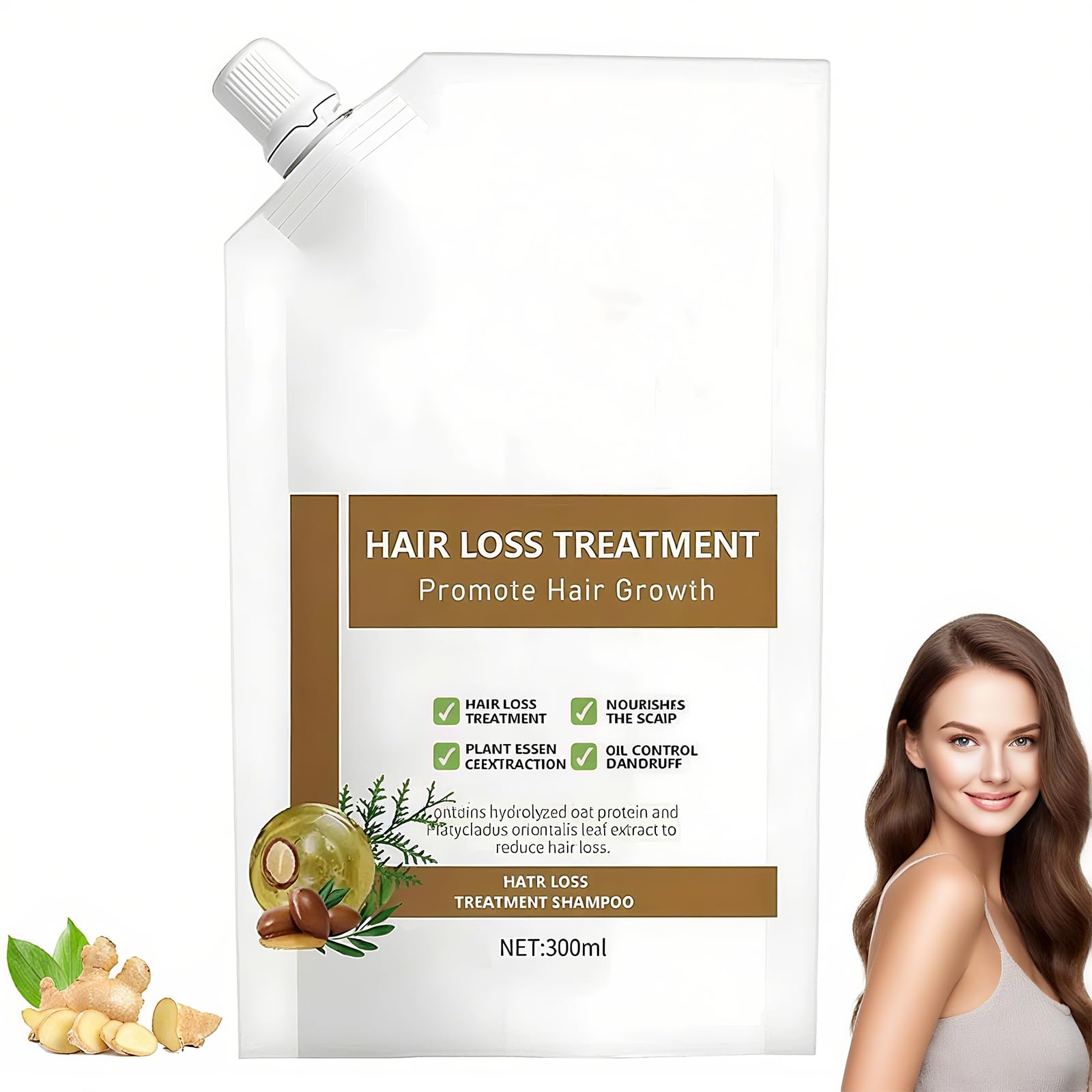 Anti-Hair Fall Shampoo for All Hair Types | Plant Extracts for Healthy-Looking Hair 300ml