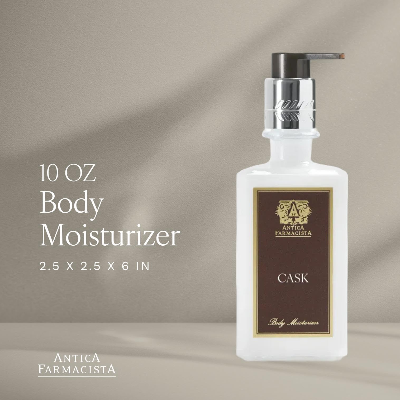 Antica Farmacista Body Moisturizer – Cask Scent, Aloe Vera & Green Tea, 10 fl oz