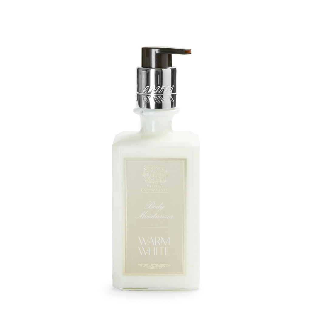 Antica Farmacista Body Moisturizer – Warm White Scented Lotion with Aloe Vera, Green Tea & Sweet Almond Oil, 10 fl oz