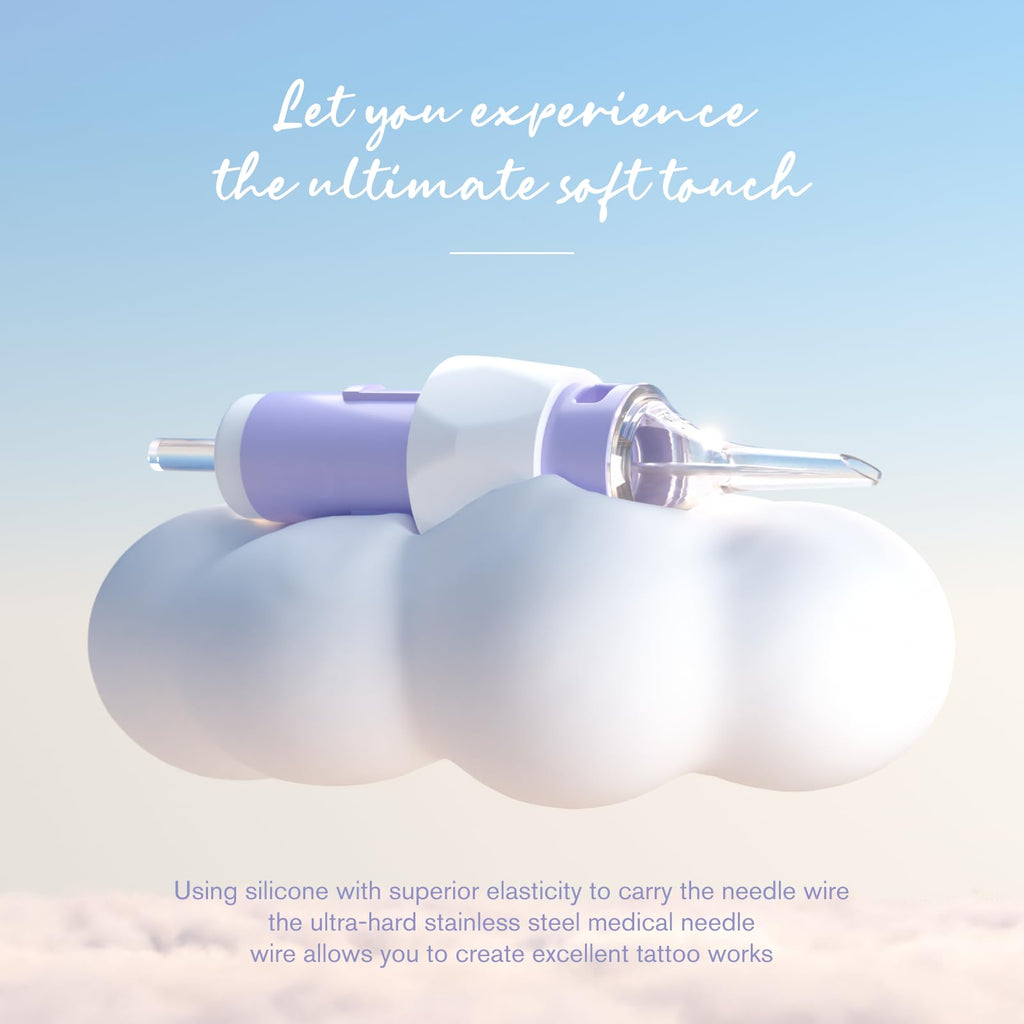 ANTIKE Clouds Pro Tattoo Cartridge Needles #10(3RL) 20Pcs 0.3mm – Soft Finger Ledge, Membrane, X-Taper