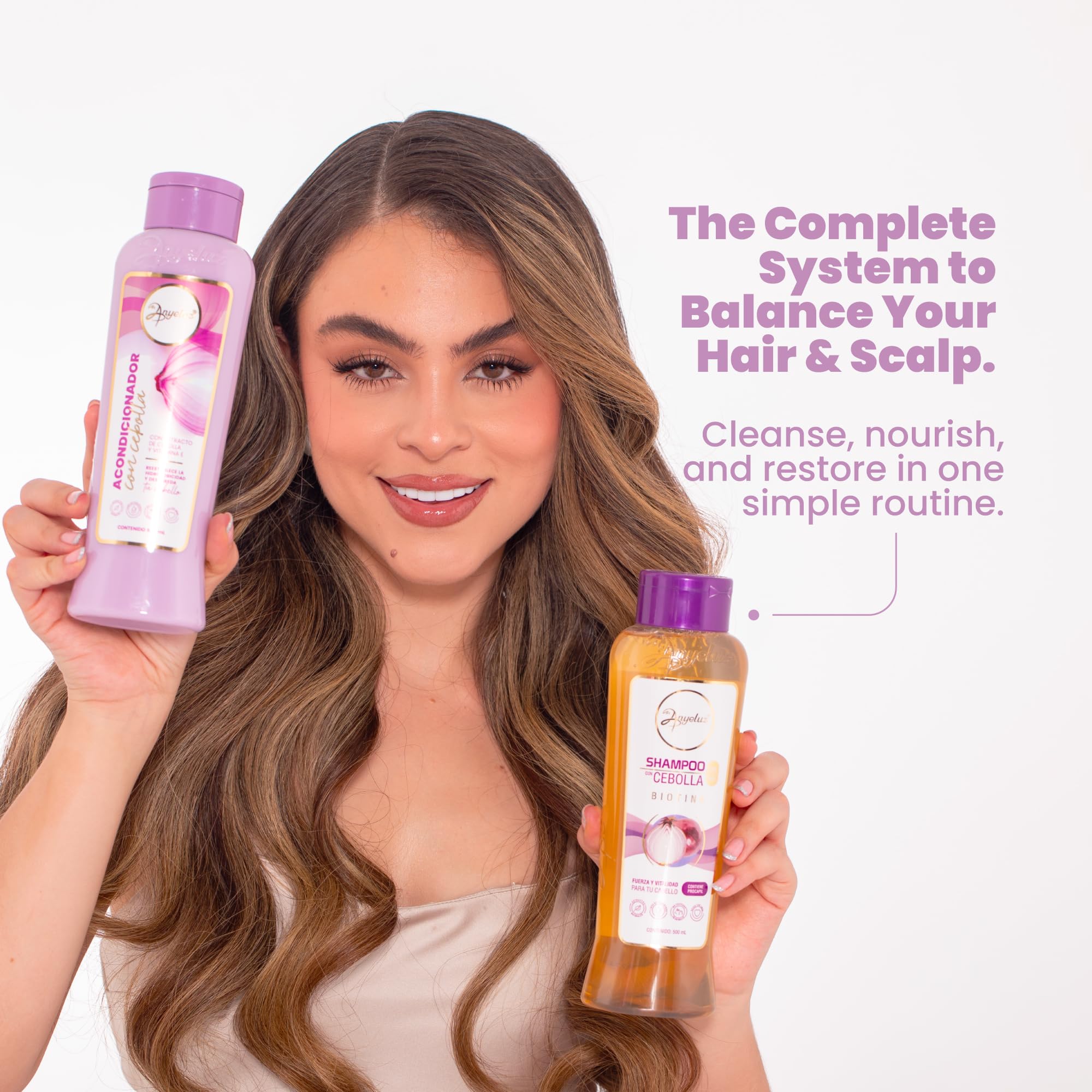 ANYELUZ Onion Shampoo, Conditioner & Hair Mask Set – Oil Control, Color Protection, Nourishment